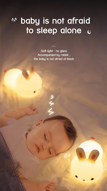 16 Colors Bunny Night Light With Sensor