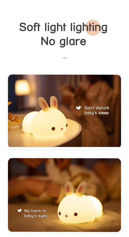 16 Colors Bunny Night Light With Sensor
