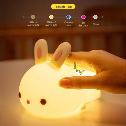 16 Colors Bunny Night Light With Sensor