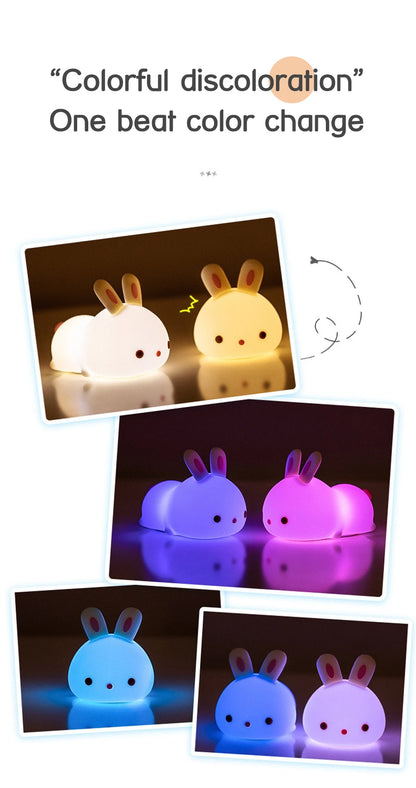 16 Colors Bunny Night Light With Sensor