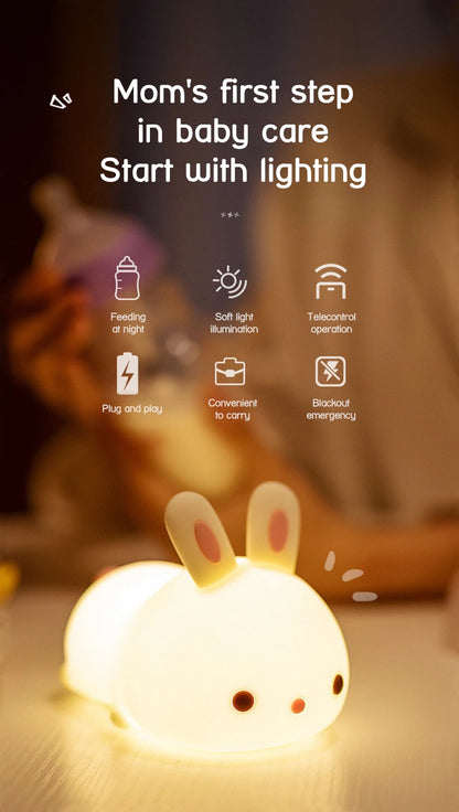 16 Colors Bunny Night Light With Sensor