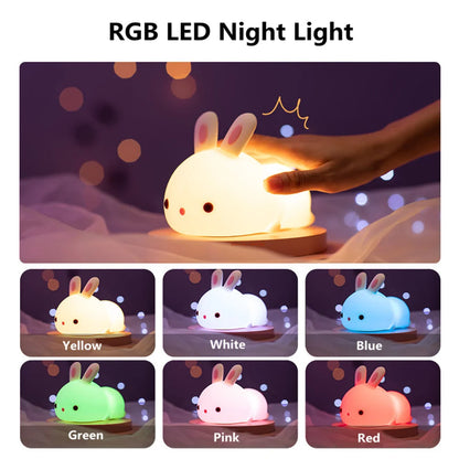 16 Colors Bunny Night Light With Sensor