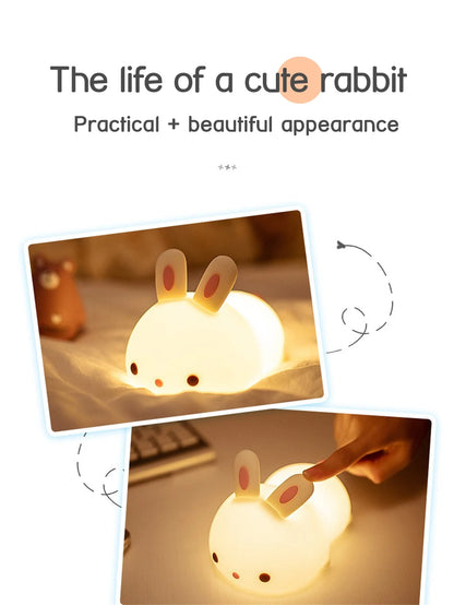 16 Colors Bunny Night Light With Sensor