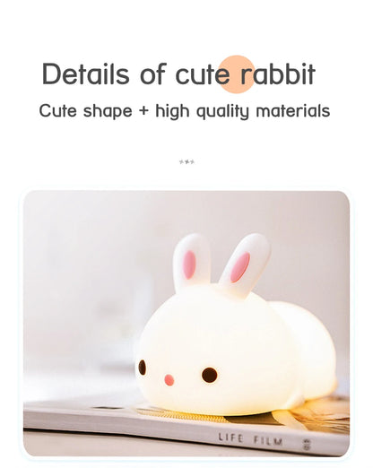 16 Colors Bunny Night Light With Sensor